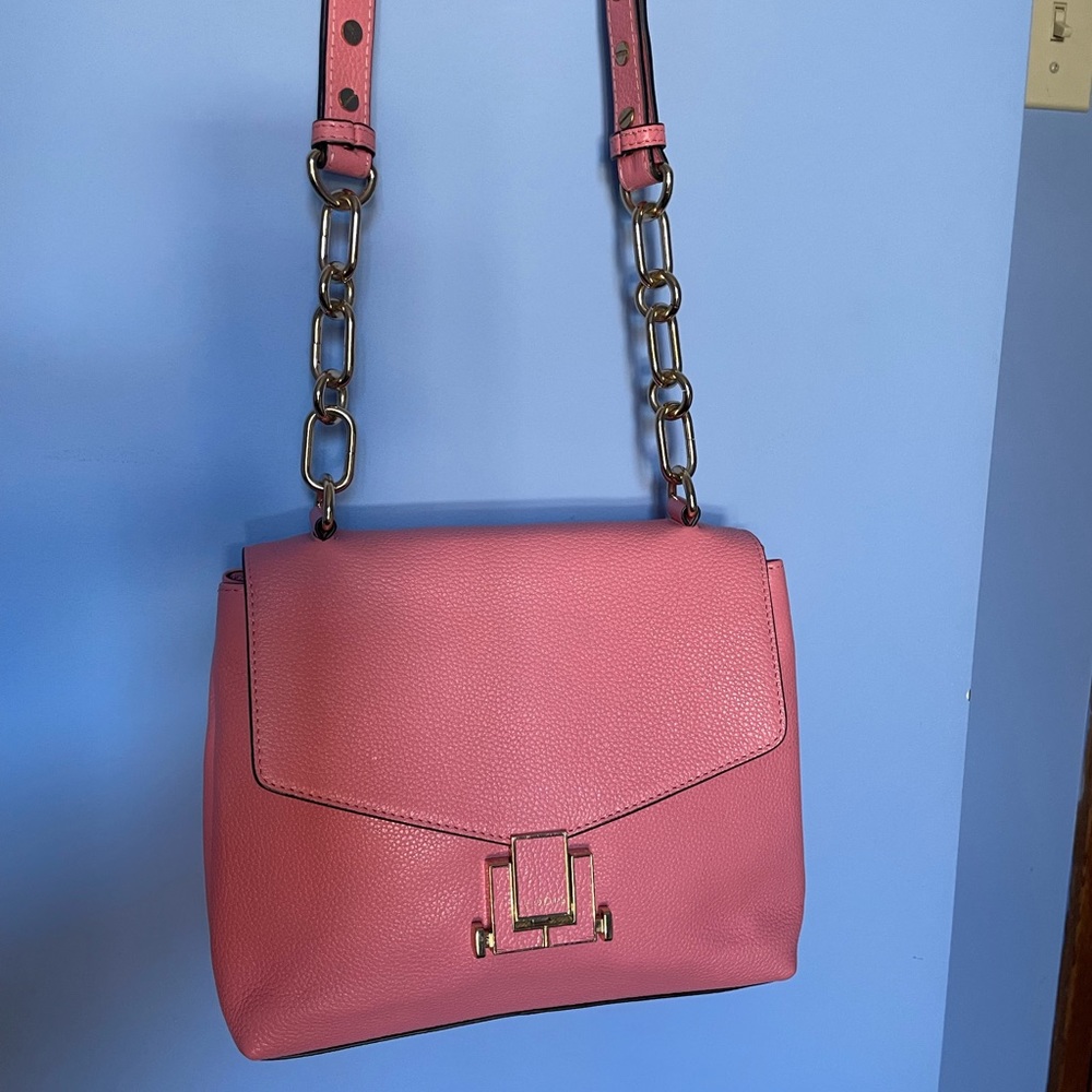 Pink Genuine Leather Lodis Vivian Crossbody